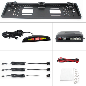 Car Parking <strong>Sensor</strong> Kit Auto <strong>Reversing</strong> Radar European License Plate Camera Front Back Electromagnetic Monitor <strong>System</strong> 3 <strong>Sensors</strong> - Product Image 6
