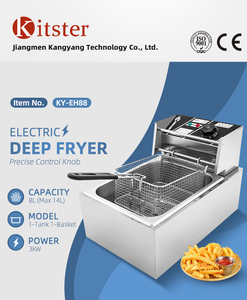เคาน์เตอร์มันฝรั่งถัง Friteuse ไฟฟ้าห้องครัวเชิงพาณิชย์สำหรับ Deep คู่มือ Fryer Oil Fryer อุปกรณ์กรอง - Product Image 2