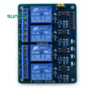 Modulo relè 5V 4 canali Trigger alto e basso livello con isolamento optoaccoppiatore 12V 24V relè scheda PCB rossa - Product Image 5
