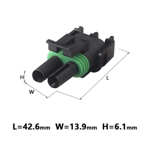 Conector eléctrico a prueba de agua, hembra de 2,5mm, 2 pines, macho y hembra, inyector delphi para motocicleta, zócalo 1215792 para GM - Product Image 3
