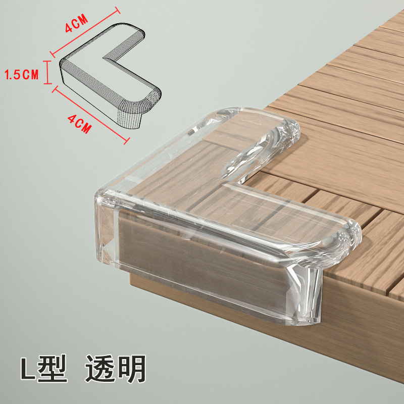 L-shaped transparent