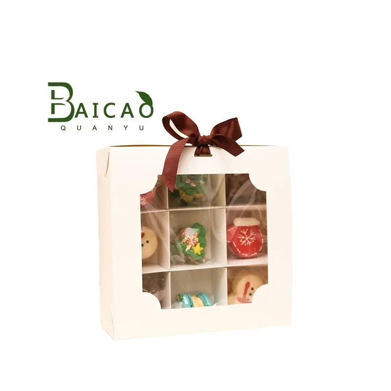 Caixa de embalagem de biscoito, venda imperdível, simples, quatro macarões, seis individuais, palácio, bolo, mousse, sobremesa, caixa de embalagem, atacado