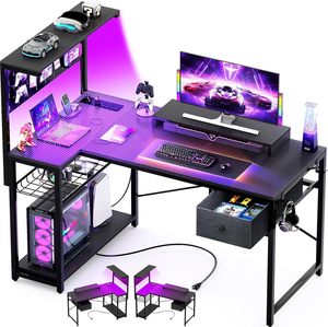 7-in-1 đa chức năng thẩm mỹ sợi carbon chơi game Bàn DIY Pegboard cho văn phòng & nhà chơi game thiết lập - Product Image 1