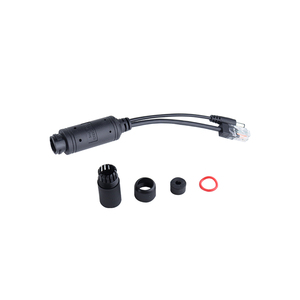 Waterproof 12v Poe <strong>Splitter</strong> Adapter 100Mbps with One Female Rj45 Poe <strong>Input</strong> Port and One Dc Plug <strong>Output</strong> and One Data Male Port