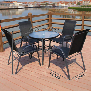 Luxury Minimalist Outdoor <strong>Round</strong> Dining Table <strong>Patio</strong> Garden Table and Chairs for Elegant and Spacious for Family Gatherings - Product Image 5