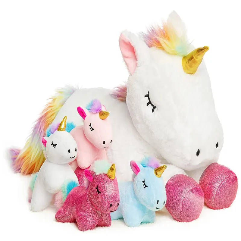 Miglior regalo per bambini compleanno natale san valentino bambini giorno carino morbido peluche unicorno giocattoli Set
