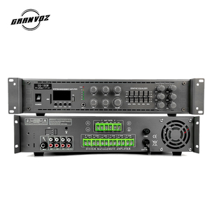 Amplificador 2U PA de 3 líneas y 6 zonas con entrada de 2 micrófonos de 4-16Ohm y salida de altavoz de 100V para conferencias y sistemas de megafonía - Product Image 1