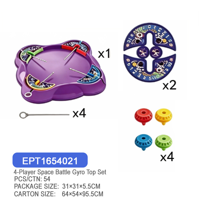 EPT1654021 Ensemble de jeu gyroscopique de combat spatial pour 4 joueurs