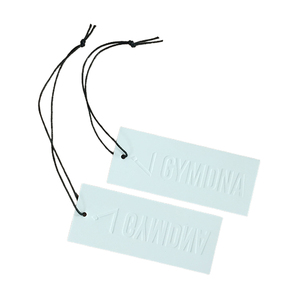 Sling Light Blueエンボス加工ブランド見栄えの良いPortablehangタグストリングプラスチック服タグ - Product Image 4