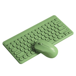 Juego de teclado y ratón inalámbricos Bluetooth a color de serie bonita, ordenador portátil de escritorio, teclado USB silencioso Universal para oficina en casa - Product Image 1