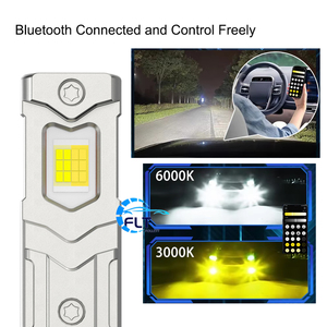 APP kontrollü karartma/çok modlu seçenekler 3000k 8000k LED far lambaları H1 Led H1 H4 H7 H11 9005 için otomatik LED farlar - Product Image 4