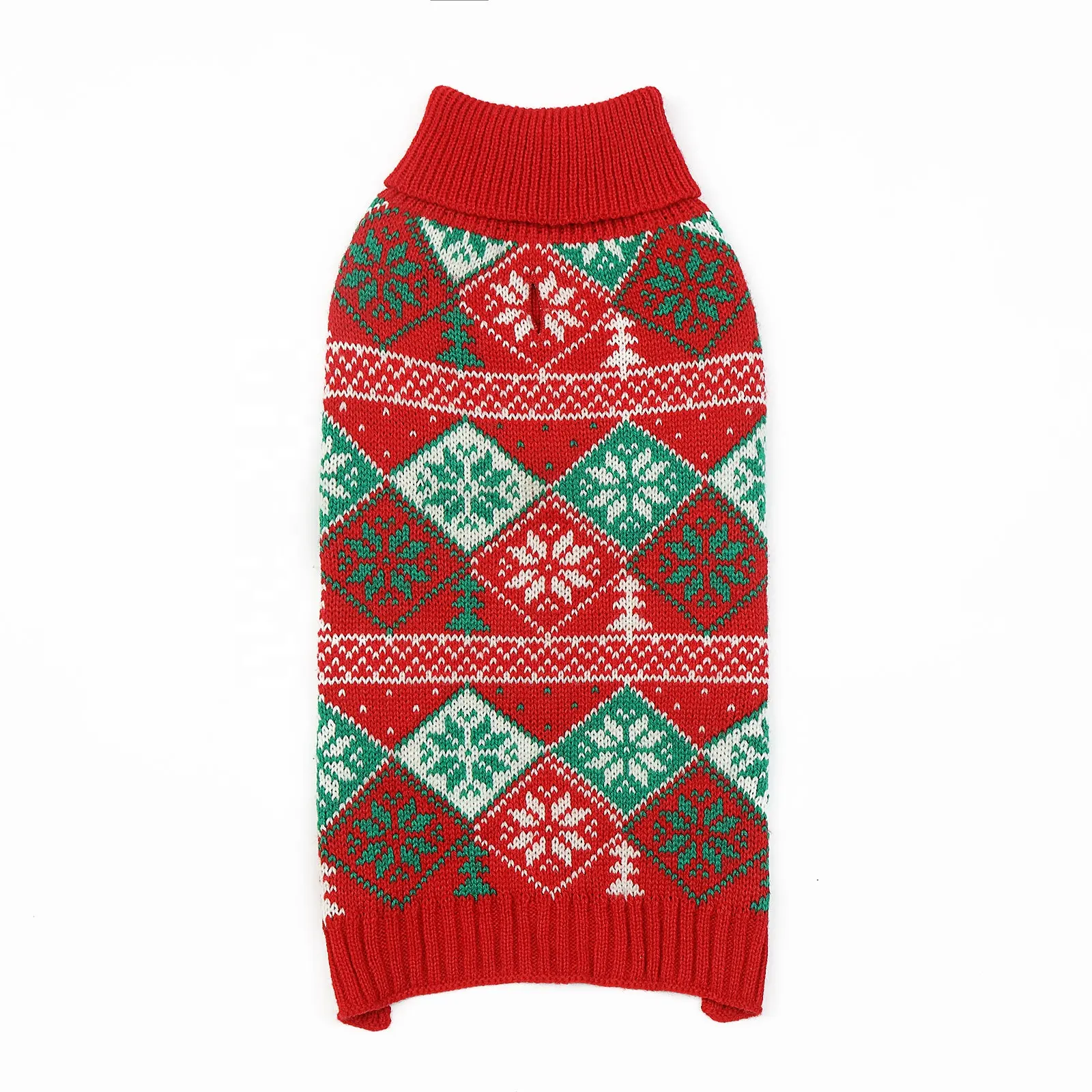 Rosso stile natalizio classico cane lavorato a maglia dolcevita maglieria maglioni stampa moda confortevole cucciolo traspirante morbido vestiti caldi