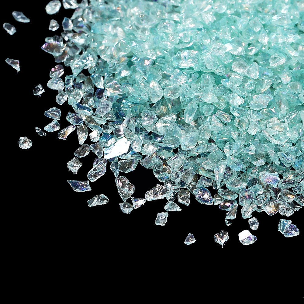 Gravier de verre bleu clair