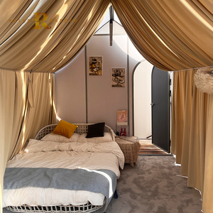 Açık Villa büyük aile tatil lüks Safari glatent çadır ile banyo ve balkon prefabrik şeffaf otel Safari çadırı