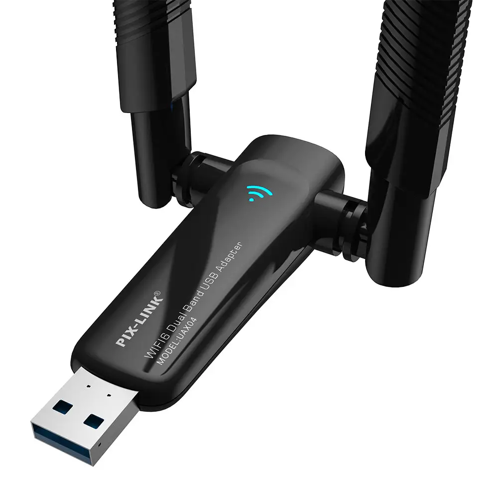 PIX-LINK 최신 듀얼 밴드 2.4g 5.8g Rtl 무선 네트워크 카드 와이파이 6 Ax1800 USB 와이파이 어댑터