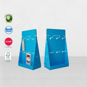 Encimera POP personalizada Mesa de escritorio Caja de exhibición de papel al por menor Soporte de exhibición de mostrador de cartón electrónico colgante con gancho - Product Image 1