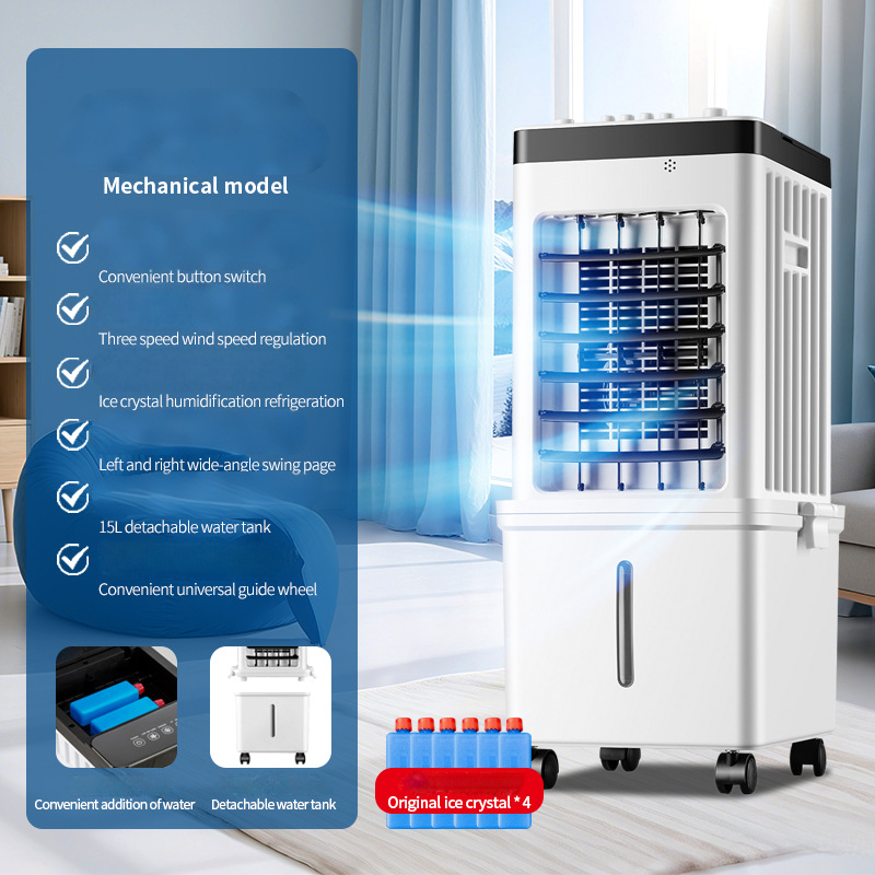 Blanco - Modelo mecánico, ajuste de ventilador de 3 velocidades