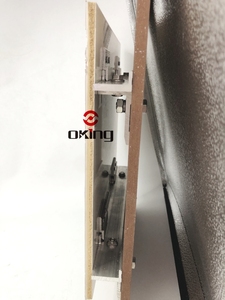 Pannelli murali con impiallacciatura di legno diretta in fabbrica, componenti di livellamento a forma di U in lega di alluminio e sistema a sospensione a secco - Product Image 3
