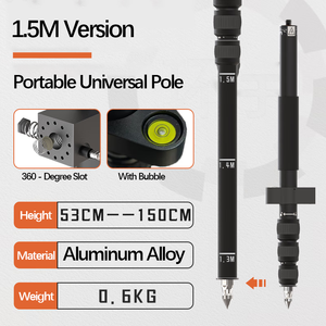 Huace Yi xách tay 1.5m/1.8m Hợp kim nhôm Kính thiên văn khảo sát cực rtk/<span class=keywords><strong>GPS</strong></span> đo trung tâm dụng cụ phụ kiện - Product Image 3