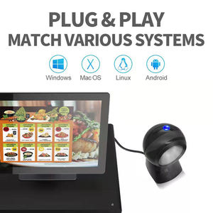 Lector de código Qr para pago con móvil, escáner de código de barras omnidireccional con cable Usb 1d 2d - Product Image 5
