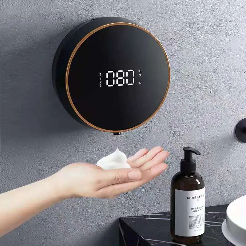 Dispensador automático de jabón líquido con montaje en pared, Sensor Circular, operación sin contacto, limpiador de manos y lavavajillas