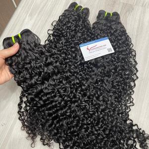 大量のベトナムの蒸しカーリー/弾む/ピクシーヘアバンドル加工された髪もつれなし脱落なし天才横糸 - Product Image 3