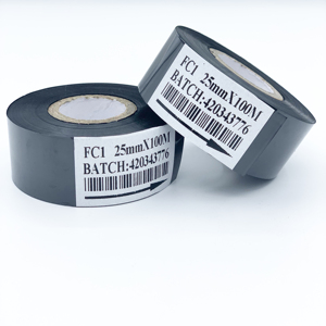 Fineray מותג 25mm 100m כהה יותר שחור FC1 תפוגה תאריך הדפסת רדיד חותמת חמה