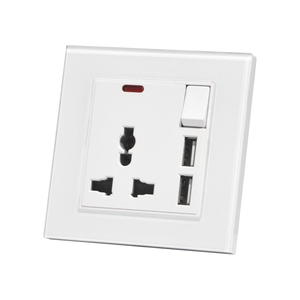 C5İngiltere İngiliz standart PC çerçeve 1/2/3 Gang 13A evrensel elektrik güç çift çıkış duvar prizi USB portu ile - Product Image 3