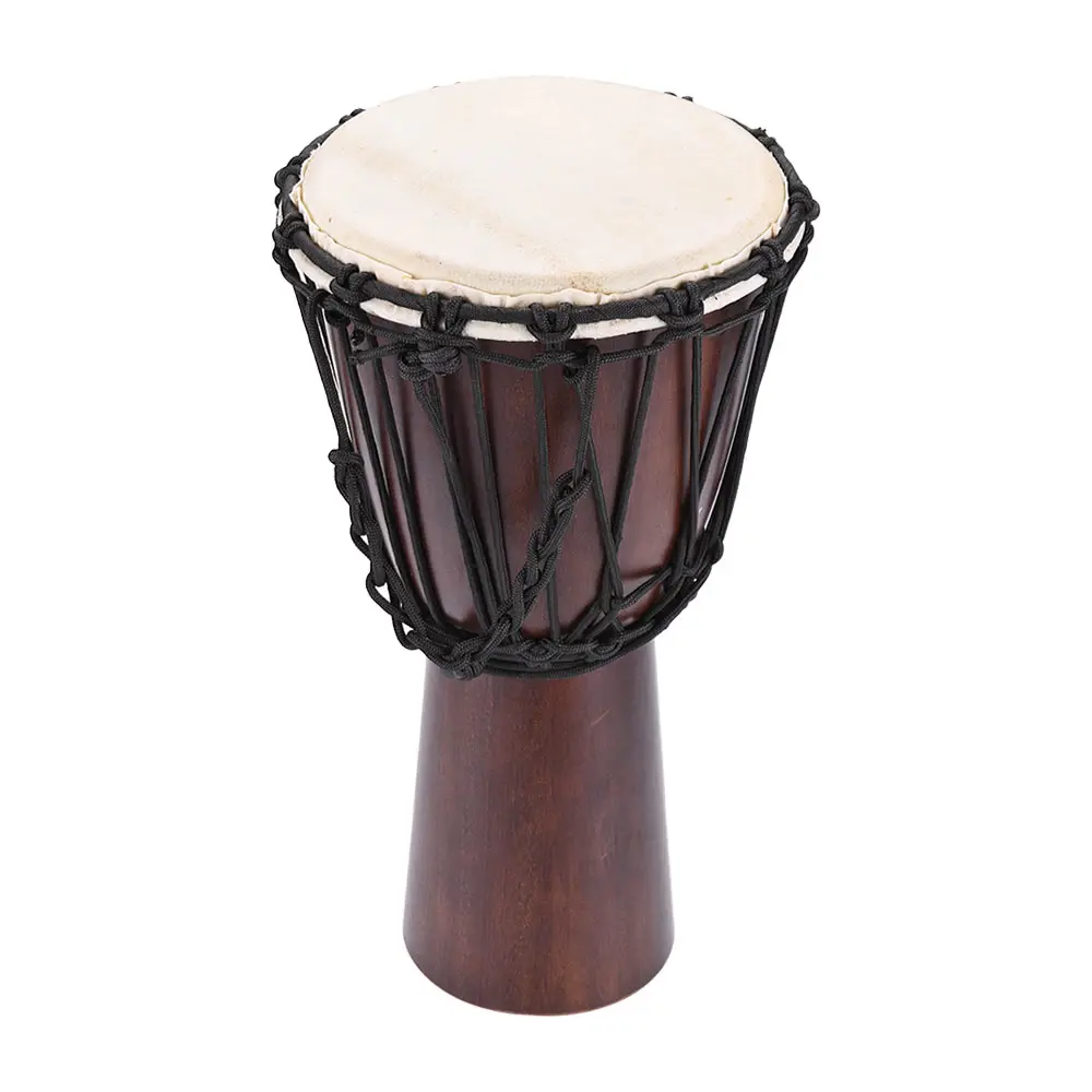 Instrumento de música de percusión de tambor Bongo, cabeza de piel de cabra, cuerpo de madera dura, 8 ", Djembe africano, profesional