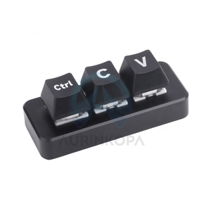 Ctrl C/V-Tasten tastatur für Programmierer 3-Tasten-Entwicklungsplatine übernimmt RP2040-Chip-Dual-Typ-C-Ports Treiber freies Plug & Play - Product Image 1