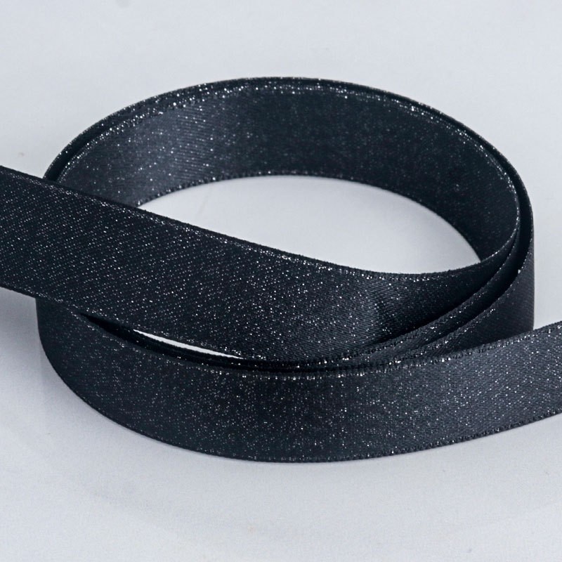 Tissage argent noir-2,5 cm
