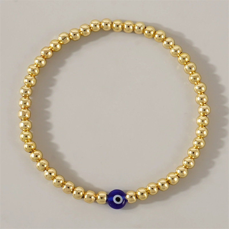 Golden Beaded Purple Devils Eye (No card)