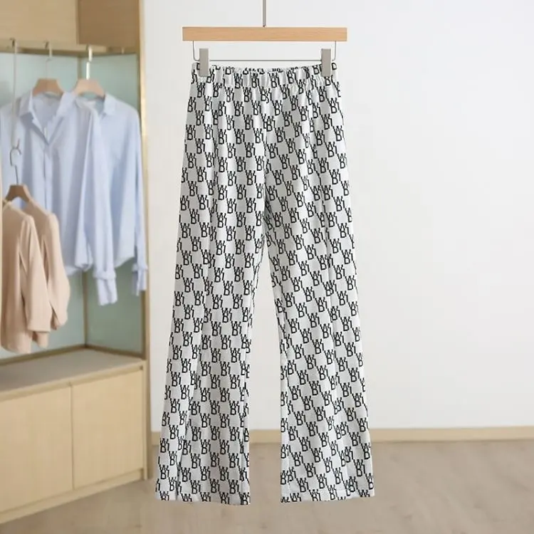 Hot selling casual wide leg pants loose linen light fabric high waist women's pants for ladies