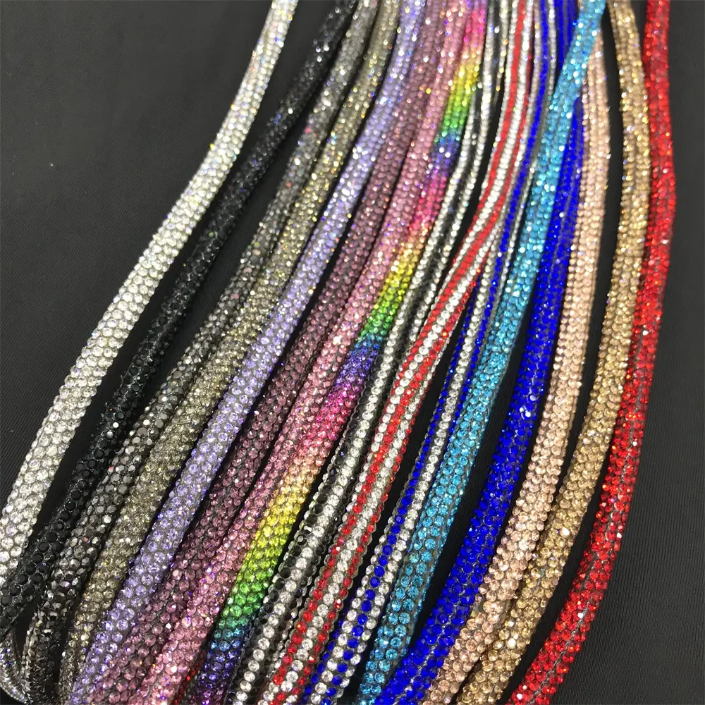 S528 cordas de strass com capuz, moda com strass, corda personalizada, de cristal, com strass