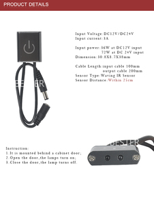 Rayzeek BS011 DC12V Empfindliche aktive Infrarot erkennung IR-Bewegungs sensoren für die Schrank beleuchtung - Product Image 6