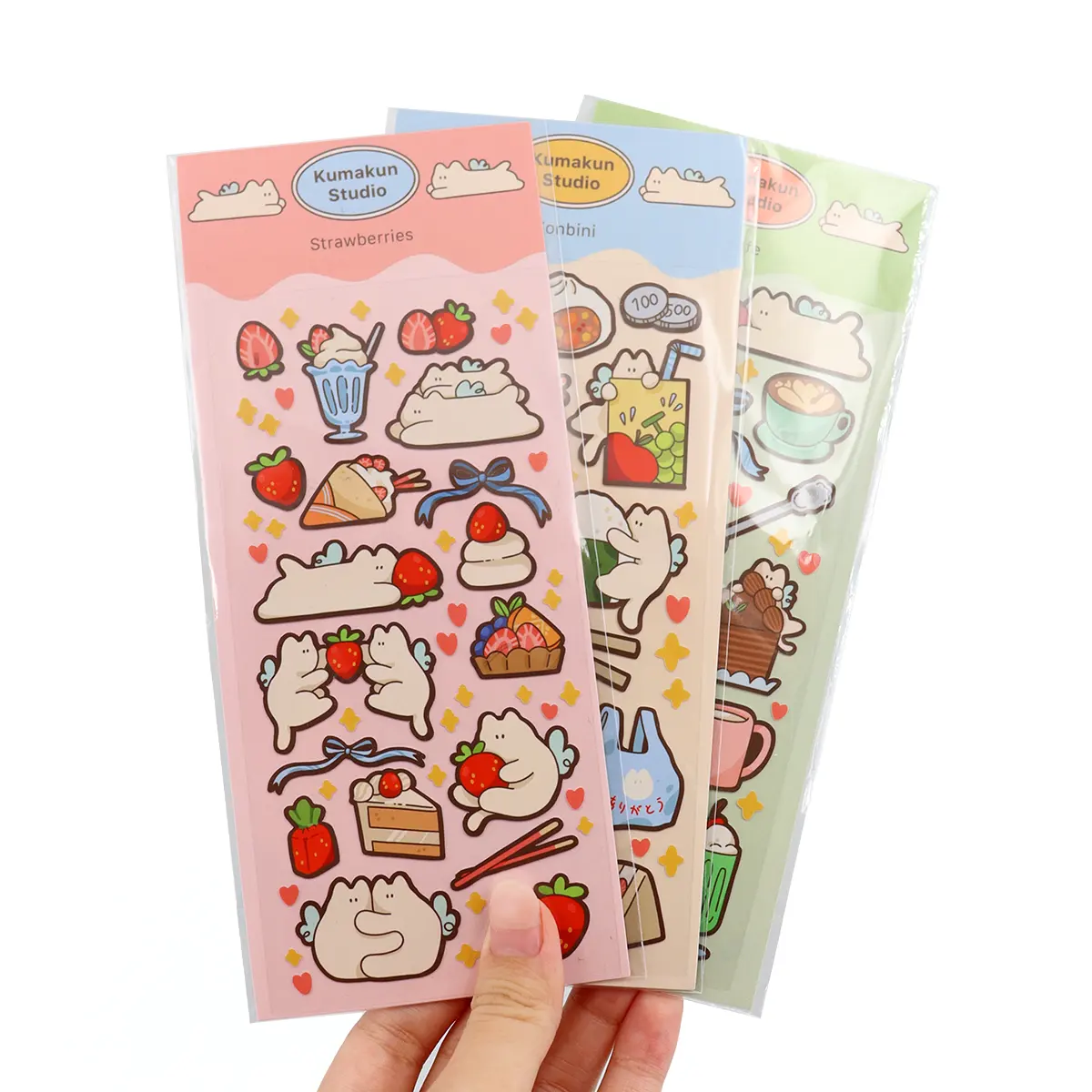 Label Zelfklevende Kawaii Kus Cut Stickers Leveranciers Waterdicht Vinyl Custom Sticker Sheet Logo Gedrukt