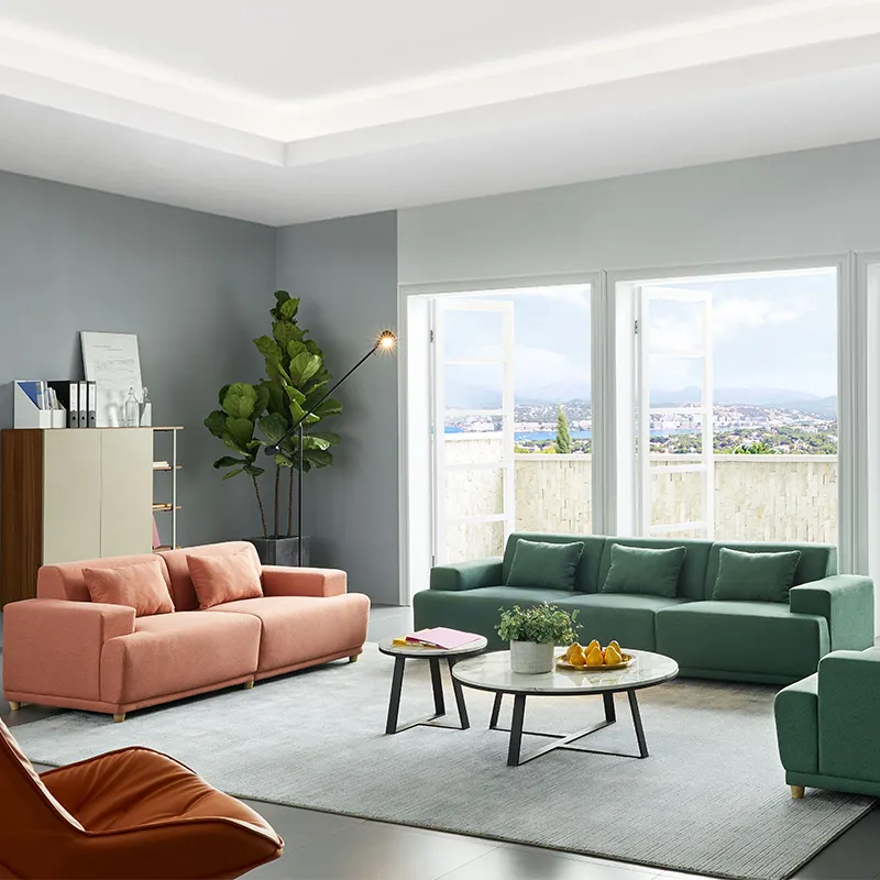 Модульный кожаный бархатный диван для отдыха, Одноместный Трехместный секционный диван, мебель для гостиной дома и офиса