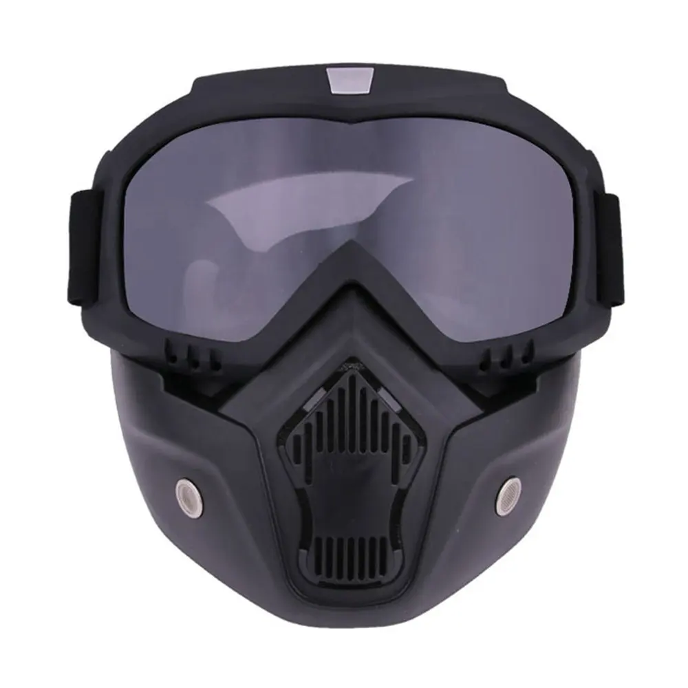 Taktik bisiklet gözlük maske UV geçirmez rüzgar geçirmez anti-sis koruyucu ayrılabilir ayarlanabilir taktik gözlük maske CS/Paintball