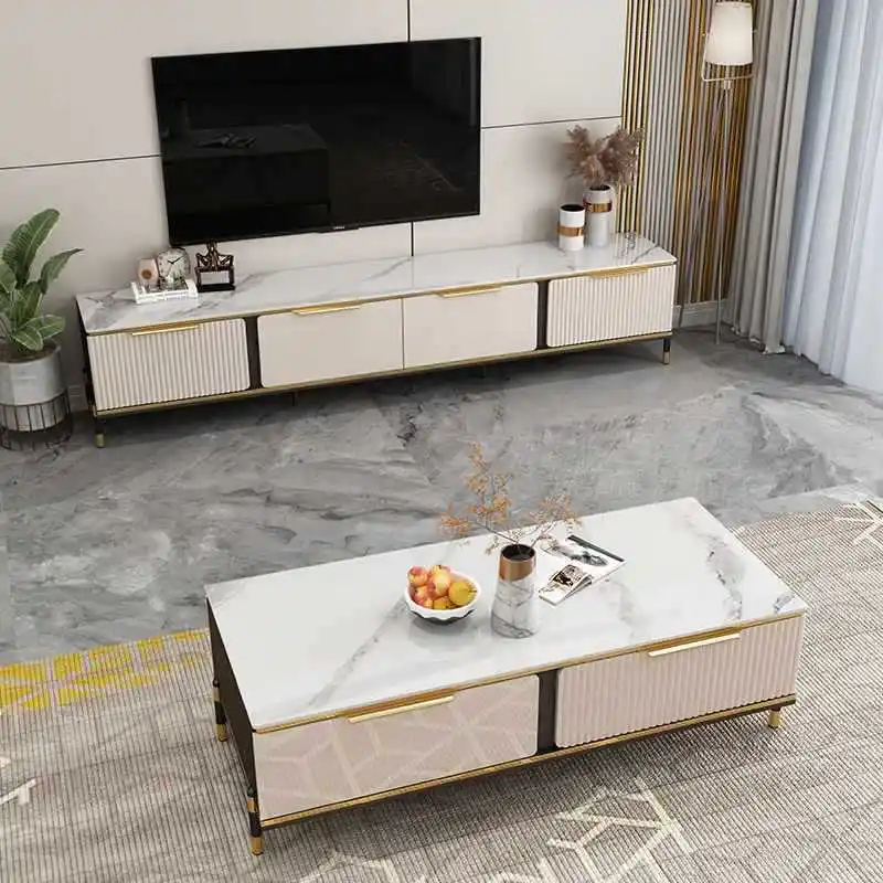 Venta al por mayor precio de fábrica de madera rectangular moderna sala de estar muebles cuadrados de hormigón mesa de centro