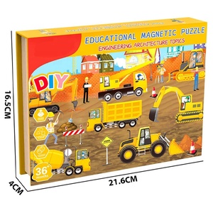 Multi Function Drawing Board Engineering Magnetic Puzzle <strong>Books</strong> Kids Educational Puzzle for Kids 2023
