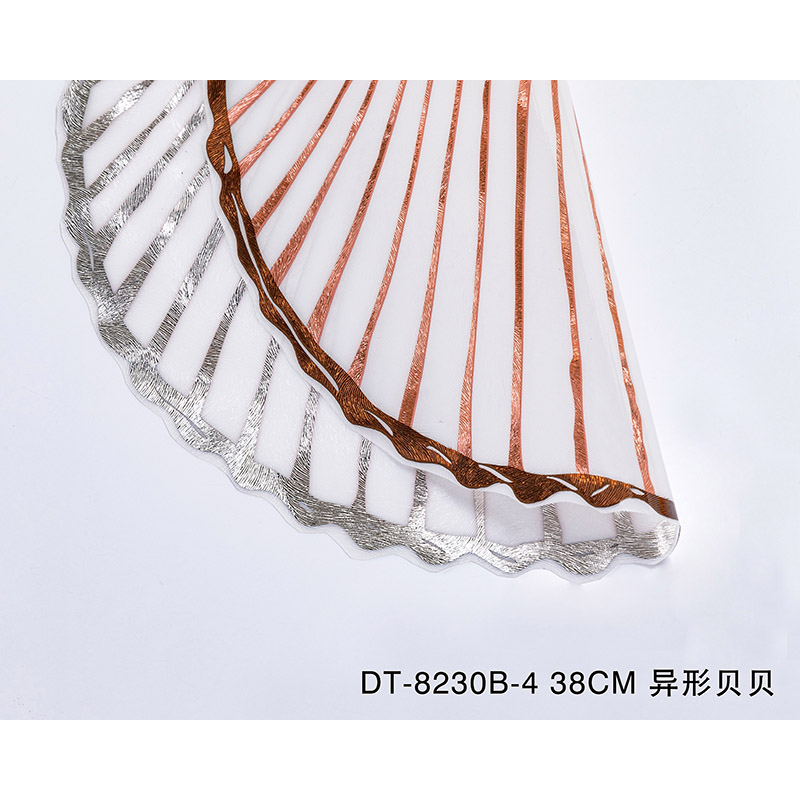 Sea Shell Shape Irregular Cute Gold Dinning PVC Plastic Placemats