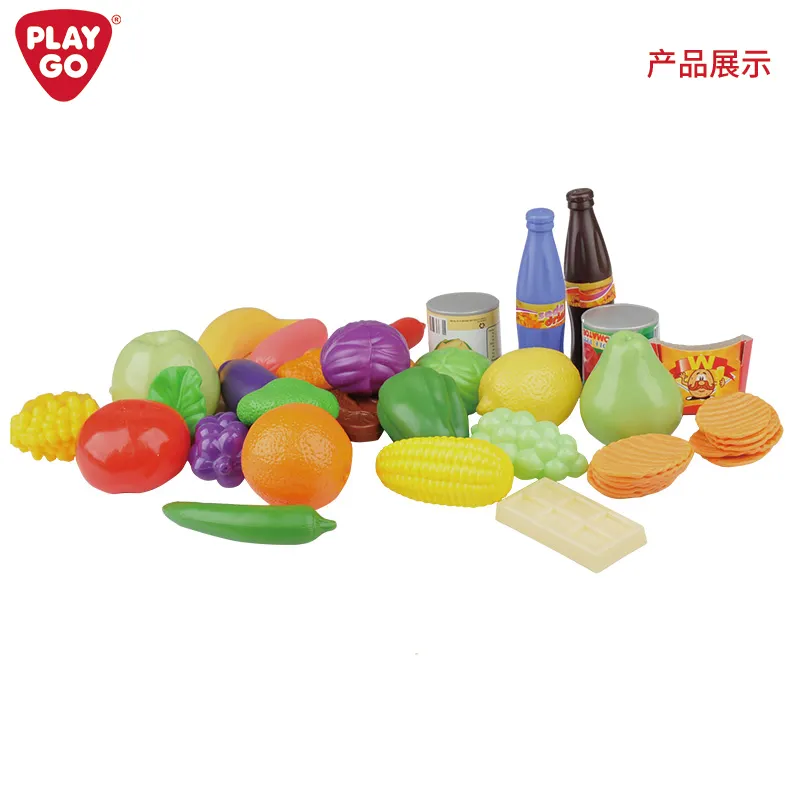 प्लेगो माई फ़ूड कलेक्शन यूनिसेक्स बच्चों के लिए किचन प्ले सेट में फल और सब्जी के खिलौने शामिल हैं