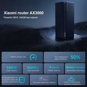 Xiao Mi AX3000เราเตอร์ WIFI-6 5G, เครื่องขยายสัญญาณ4ทางความถี่คู่ตาข่ายเมมโมรีขนาดใหญ่256MB สำหรับใช้ในบ้าน - Product Image 5