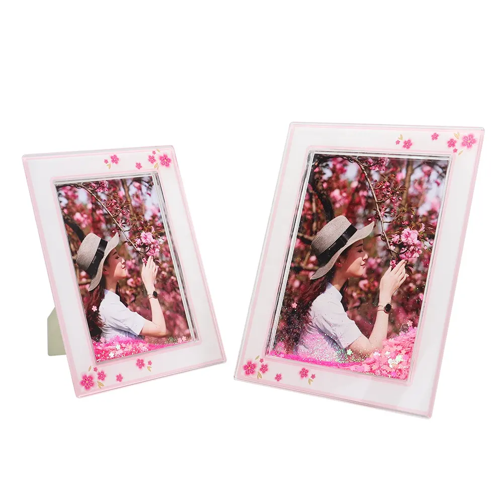 China Hot Funny Sexi 3.5x5 Resin Floater Rahmen Mini Picture Frames Baby Liquid Photo Frame