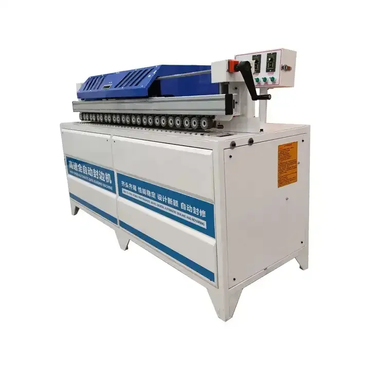 Woodworking Through Feed Automatic Edge Banding Machine Mini Edge Bander Melamine Wood 220V Provided Shell Case Gluing Machine