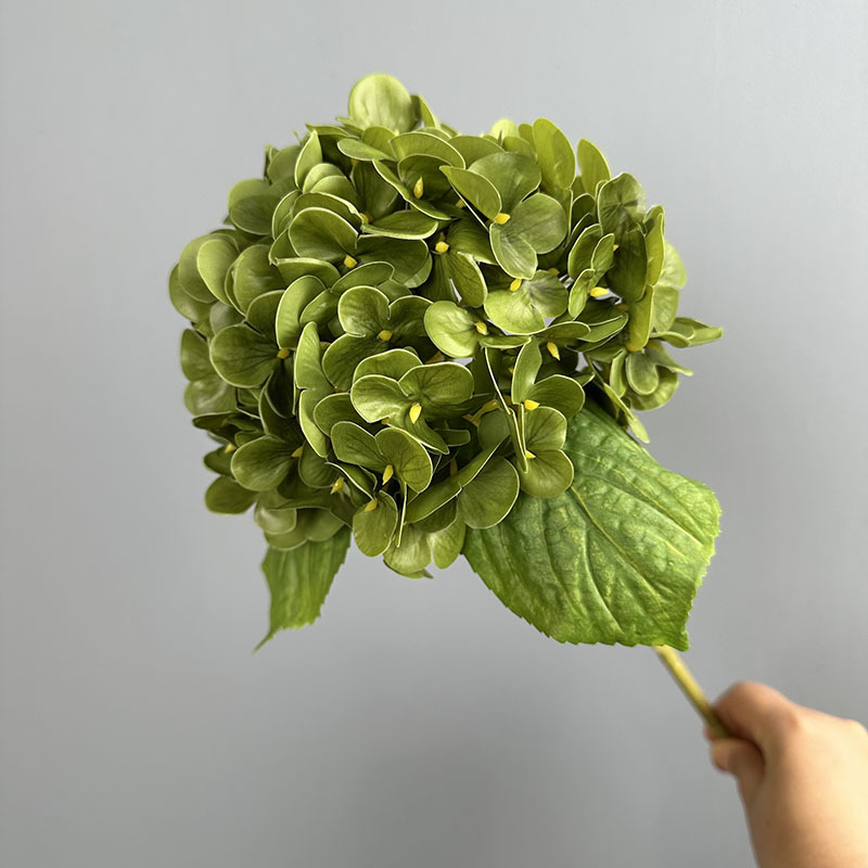 144 pcs hand-feel floral hydrangea dark green