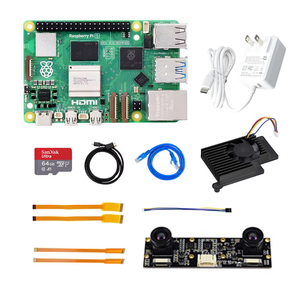 Raspberry Pi 5 4GB 8GB scheda di sviluppo kit doppia fotocamera e alimentatore opzionale e cavo e scheda e doppia fotocamera - Product Image 1