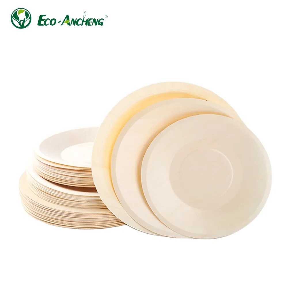 Precio de fábrica Platos de bambú desechables Platos de madera