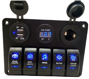 Bảng Công Tắc 5 Gang Của Nhà Máy Cho Ô Tô Và Công Tắc Bảng USB Kép 12V/24V Cho Thuyền - Product Image 2
