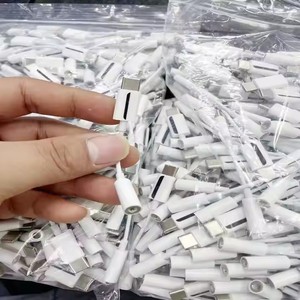 适用于手机的尼龙编织USB C至3.5毫米辅助适配器15 16 USB C至3.5插孔音频电缆转换器安卓耳机适配器 - Product Image 5